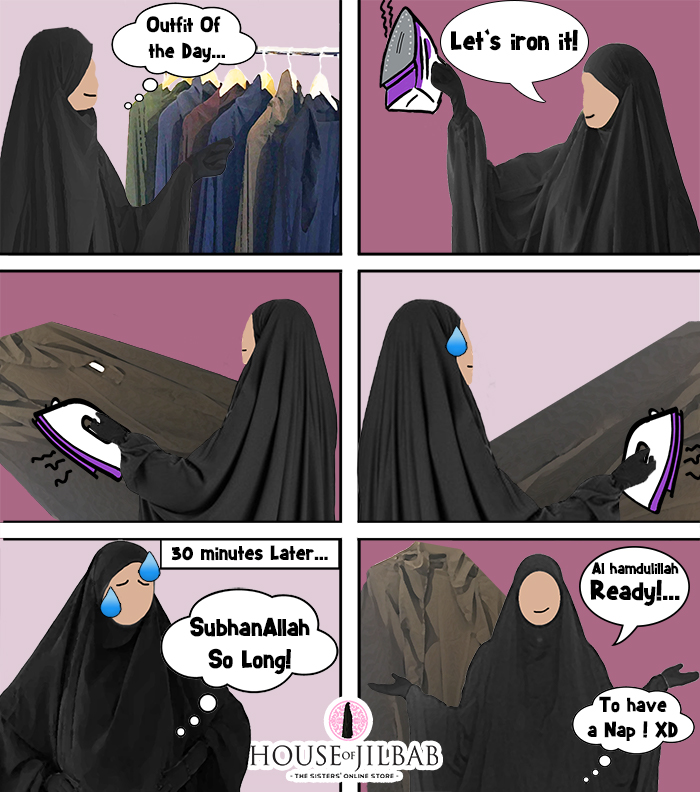Ironing a Jilbab